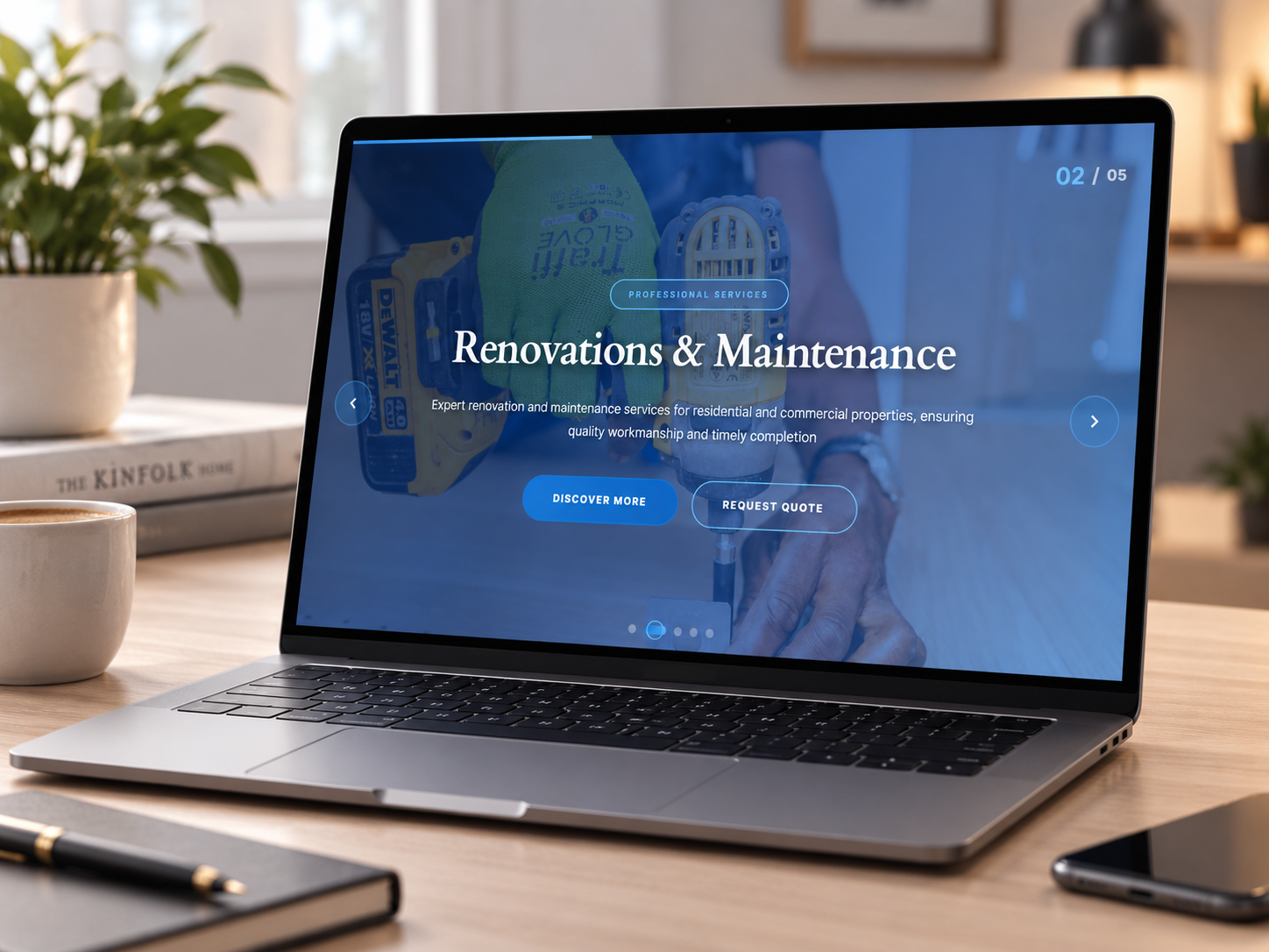 Renovations & Maintenance Workspace Mockup
