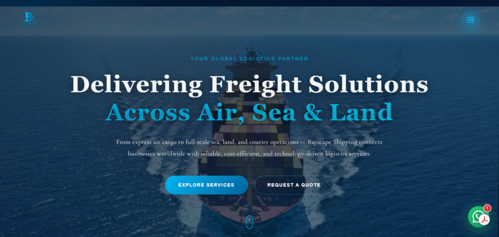 Bayscape Shipping Website Development