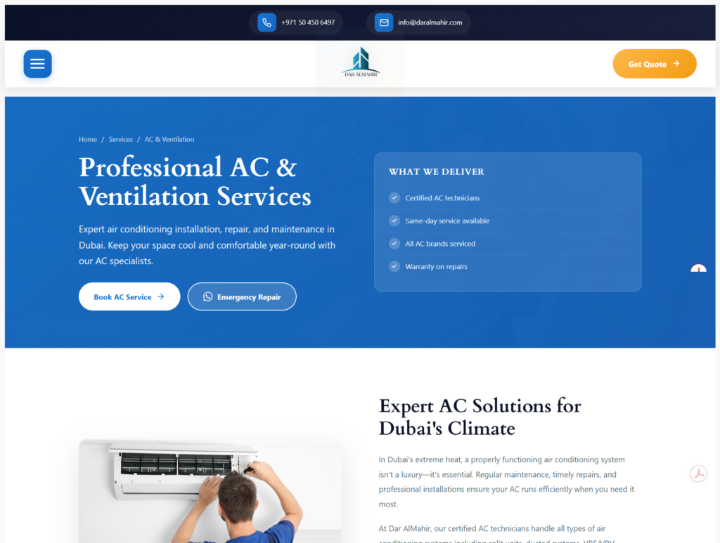 Architecting Digital Authority for Dubai's Premier Technical & MEP Contractor