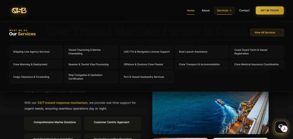 Architecting 24/7 Digital Authority for Dubai's Premier Ship Agency