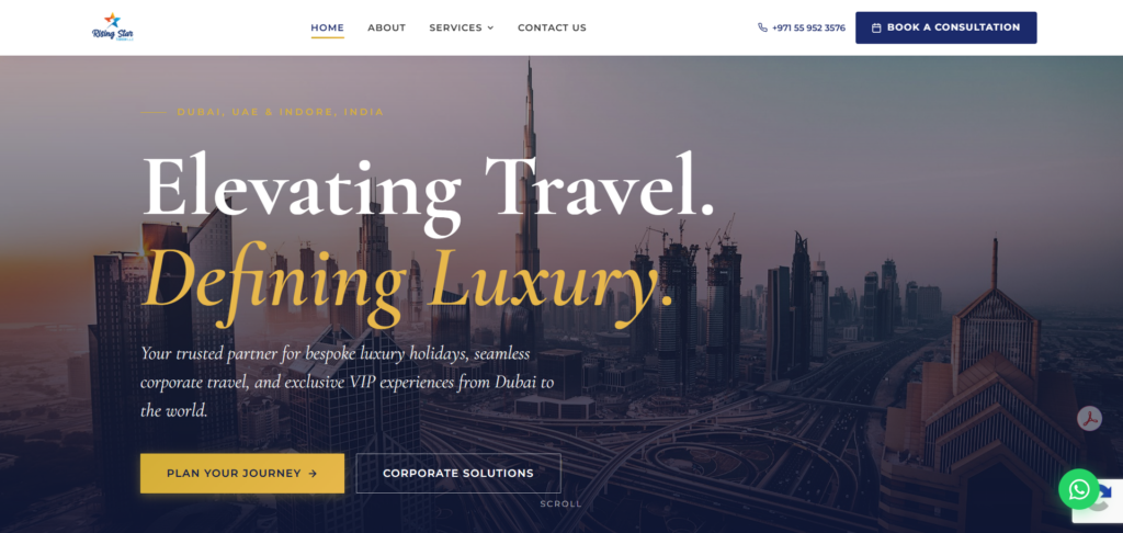 Architecting Digital Prestige for a Dual-Market Luxury Travel Consultancy Website Mockup
