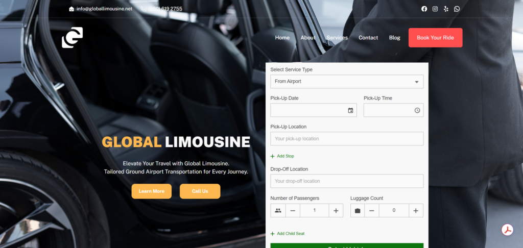 Engineering a High-Conversion Digital Engine for Connecticut's Premier Ground Transport Website Mockup